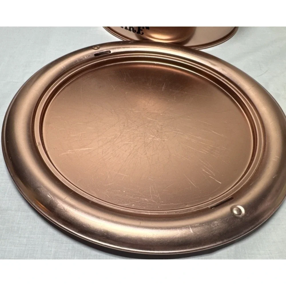 Vintage West Bend Copper Cake Carrier Aluminum Locking Cover 1950s Retro 14.5